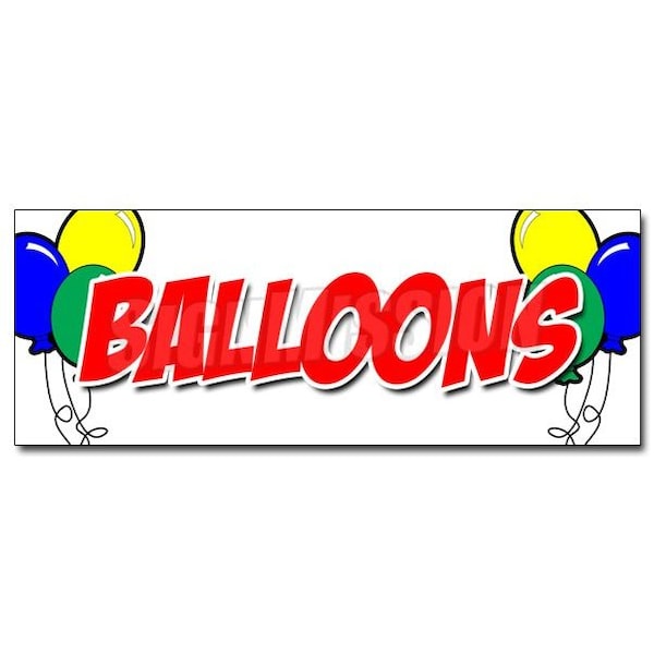 Signmission BALLOONS DECAL sticker helium party birthday foil latex animals clown air, D-36 Balloons D-36 Balloons - main